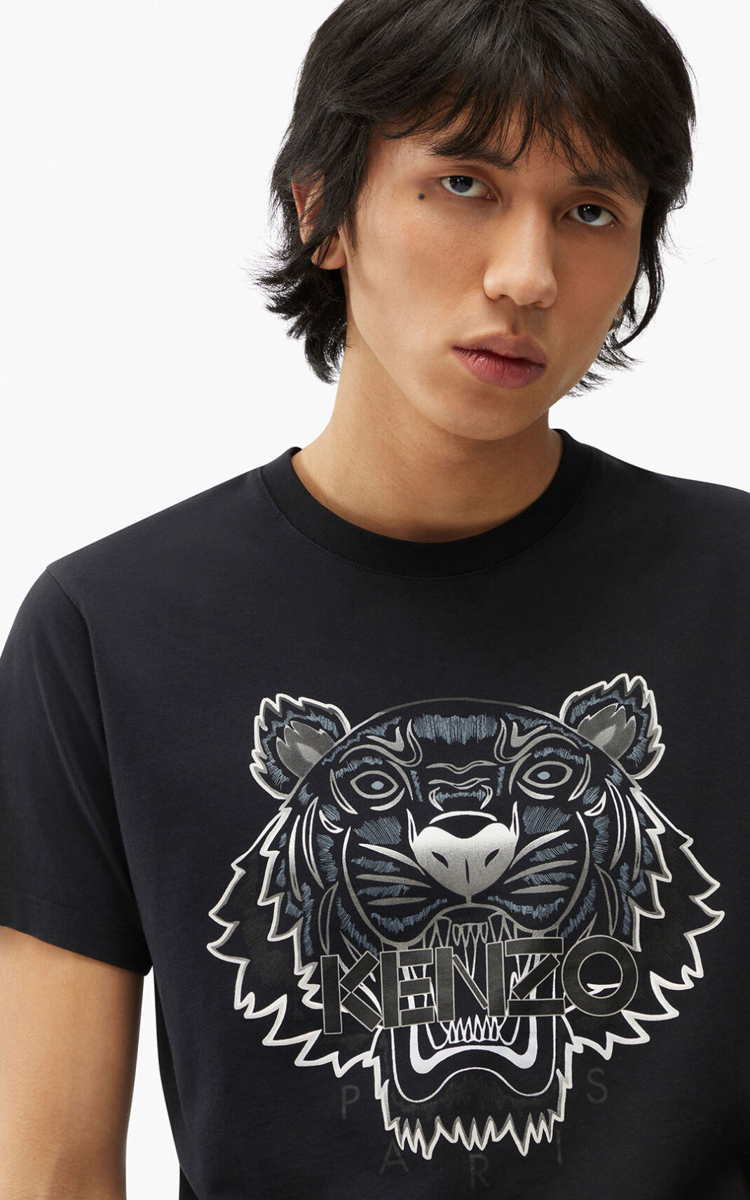 Kenzo Gradient Tiger T-shirts Herre - Sort DK-264489